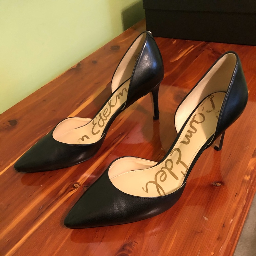 Sam Edelman Telsa, black leather pumps size 8.5M